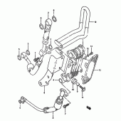 Схема узла: Масляный охладитель (Optional, except e18) для Suzuki DR350