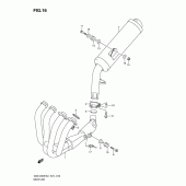 Схема узла: Выхлопная система для Suzuki GSX1250