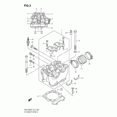 Схема вузла: Головка циліндра для Suzuki RM-Z250