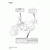 Схема вузла: Інформаційні наклейки (Dr-z400sl2 e03) для Suzuki DR-Z400 DR-Z400S
