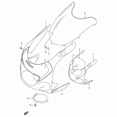 Схема вузла: Передній обтічник (Model w) для Suzuki GSX-R750