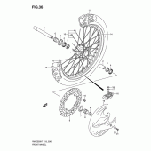 Схема вузла: Переднє колесо (Model k7) для Suzuki RM-Z250