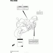 Схема узла: Информационные наклейкиl (Gsx-R600L5 E28) для Suzuki GSX-R600