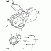 Схема вузла: Кришка картера, ліва для Suzuki GS1000