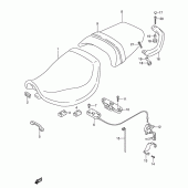 Схема вузла: Сидіння (Model s/t/v) для Suzuki RF600