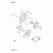 Схема узла: Масляный насос для Suzuki DR-Z250