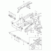 Схема узла: Задний рычаг подвески для Suzuki DR350