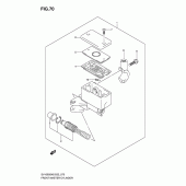 Схема узла: Передний тормозной цилиндр (Sv1000k6/u1k6/u2k6/k7/u2k7) для Suzuki SV1000