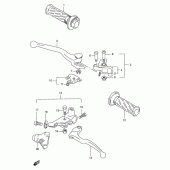 Схема узла: Ручки руля для Suzuki GS500