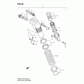 Схема вузла: Задній амортизатор для Suzuki RM250