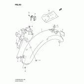 Схема узла: Заднее крыло для Suzuki TU250