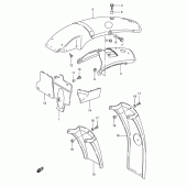 Схема узла: Заднее крыло (Model z) для Suzuki TS125
