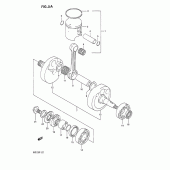 Схема узла: Коленчатый вал & Поршень (Model l) для Suzuki RM125