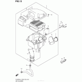 Схема узла: Воздушный фильтр для Suzuki DL650 V-Strom