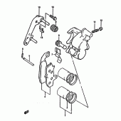 Схема вузла: Передній гальмівний супорт для Suzuki DR650 DR650R