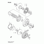 Схема вузла: Трансмісія для Suzuki AN400 Burgman (EU analogue of SkyWave)