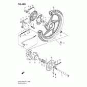 Схема вузла: Заднє колесо (En125-2ak7/-2ak8) для Suzuki EN125
