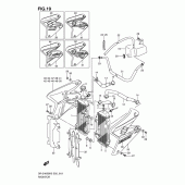 Схема вузла: Радіатор для Suzuki DR-Z400 DR-Z400S