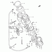 Схема вузла: Спідометр (Model s) для Suzuki GSX-R1100