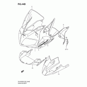 Схема вузла: Передній обтічник (Sv1000sz/s1z/s2z k5) для Suzuki SV1000