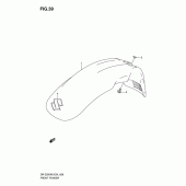 Схема узла: Переднее крыло для Suzuki DR-Z250