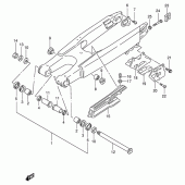 Схема узла: Задний рычаг подвески (Model w) для Suzuki RM125