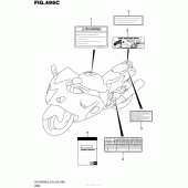 Схема узла: Информационные наклейки (Gsx1300Ral6 E33) для Suzuki GSX1300 Hayabusa