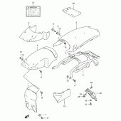 Схема вузла: Заднє крило (P9) для Suzuki TS125