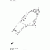 Схема вузла: Кронштейн сидіння для Suzuki AN650 Burgman (EU analogue of SkyWave)