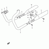 Схема вузла: Вихлопна система для Suzuki VS600 Intruder 600