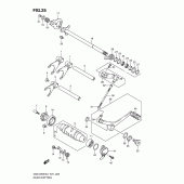 Схема узла: Копирный вал & Вилки & Вал переключения для Suzuki GSX1250