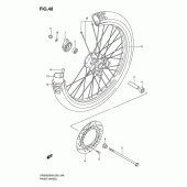 Схема узла: Переднее колесо для Suzuki DR200 DR200SE