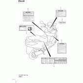 Схема вузла: Інформаційні наклейки для Suzuki UH125 Burgman