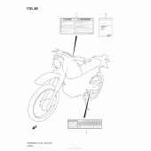 Схема вузла: Інформаційні наклейки (Dr200Sel3 E03) для Suzuki DR200 DR200SE