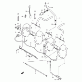 Схема вузла: З'єднувачі карбюратора для Suzuki GSF650 Bandit S