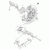 Схема вузла: Заднє колесо Suzuki DR200 DR200SE