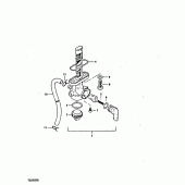 Схема узла: Топливный кран для Suzuki TS250