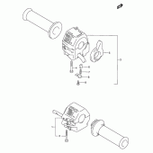 Схема узла: Пульт управления рулевой (Model l/m/n/p/r/s/t) для Suzuki GS500