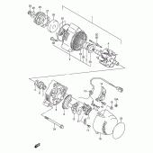 Схема вузла: Генератор для Suzuki GSX600 Katana