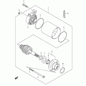 Схема вузла: Електричний стартер для Suzuki VL125 Intruder LC