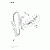 Схема вузла: Ланцюг ГРМ, натягувач і демпфер (En125huk4/huzk6/huk7/huk8) для Suzuki EN125