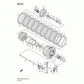 Схема вузла: Зчеплення для Suzuki GSX-R750