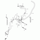 Схема вузла: Система індукції повітря для Suzuki DR-Z400 DR-Z400S