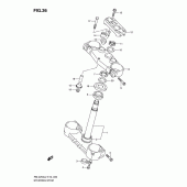 Схема узла: Рулевая траверса для Suzuki RM-Z250