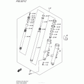 Схема вузла: Вилка передньої осі (Sfv650L5 E33) для Suzuki SFV650 Gladius