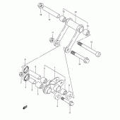 Схема вузла: Важіль прогресії (Model l/n/r) для Suzuki TS125