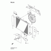 Схема вузла: Радіатор для Suzuki GSR600