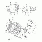 Схема вузла: Кришки картера для Suzuki RV125