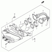 Схема вузла: Задній ліхтар (Стоп-сигнал) для Suzuki GSX-R600