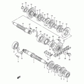 Схема узла: Трансмиссия для Suzuki DR125